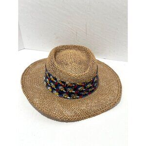 Vintage the Walt Disney Straw Hat Men made in USA one size Explorer Donald Duck